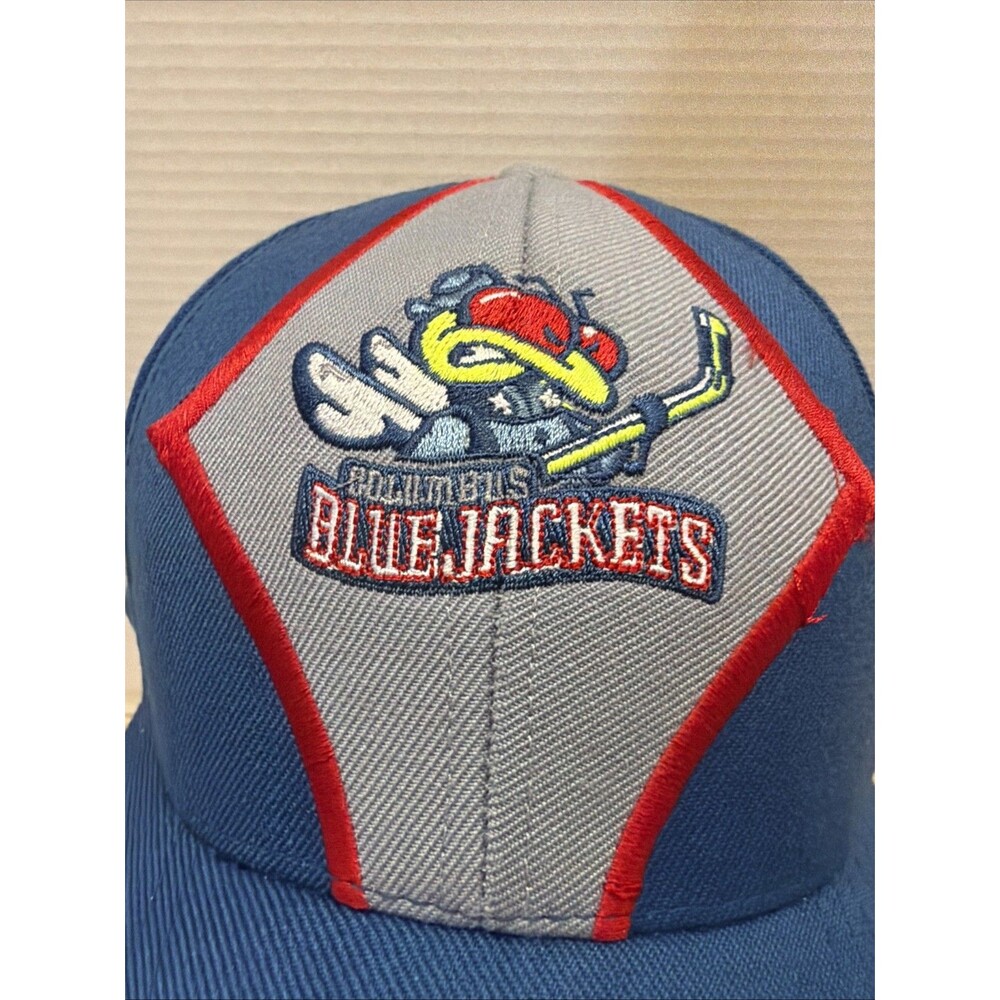 Vtg Columbus Blue Jackets Starter Snapback Hat Stinger Logo NHL 2000s RARE - Picture 2 of 7